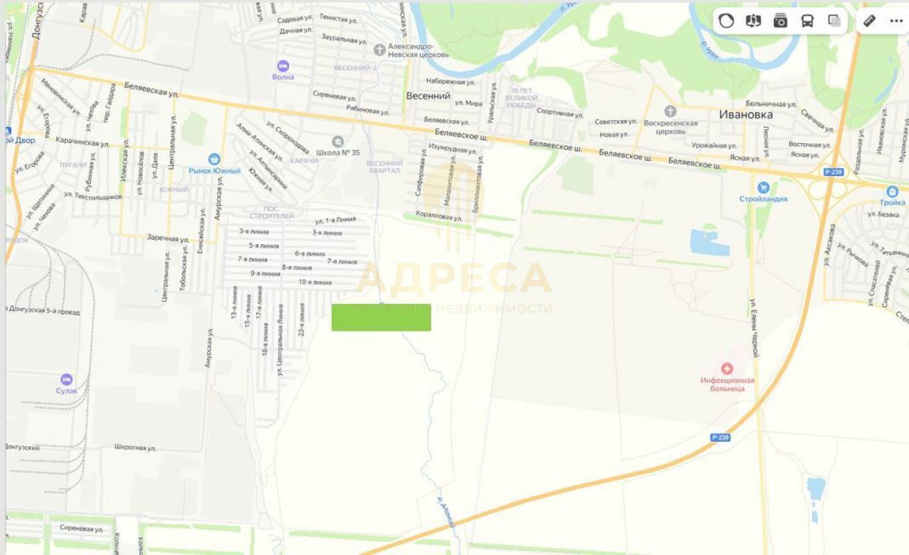 Продажа участка р-н Оренбургский , с/с Весенний, с/т  "Солнечный", Линия 9, участок № 6. - Оренбург