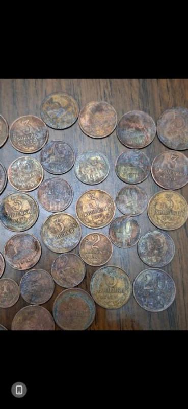 Продам монеты СССР от 1960 - 1990года, 1, 2, 3, 5, 10, 15, 20 копеек в количестве 550шт. - Орск