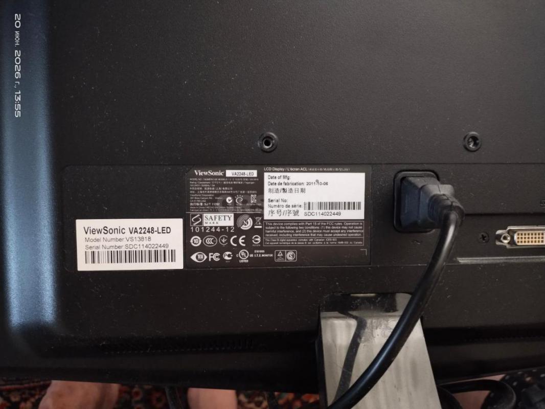 Продам монитор ViewSonic 21.5&amp;quot;  (1920х1080) в хорошем состоянии - Орск