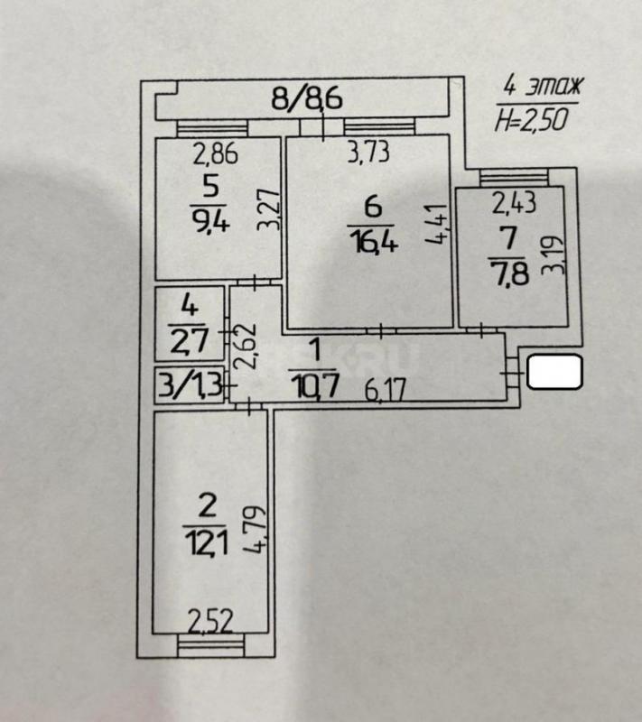Продаётся уютная 3 –х комнатная квартира на 4-м этаже 9-этажного кирпичного дома 1993 года постройки - Орск