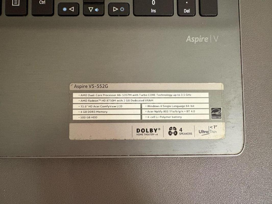 Продам ноутбук Acer Aspire V5-552G тонкий и универсальный 15,6-дюймовый ноутбук на платформе AMD A6 - Орск